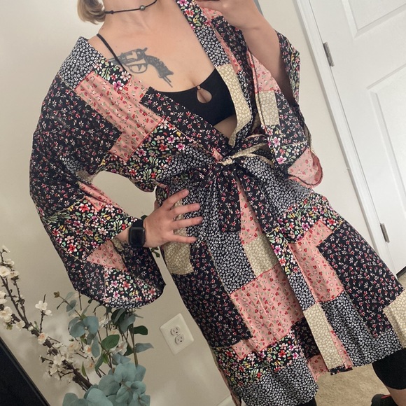 Cream & Rogue - Patchwork Boho Kimono - M/L - Picture 2 of 12